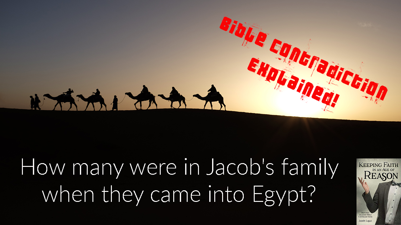 How many were in Jacob's family when they came into Egypt